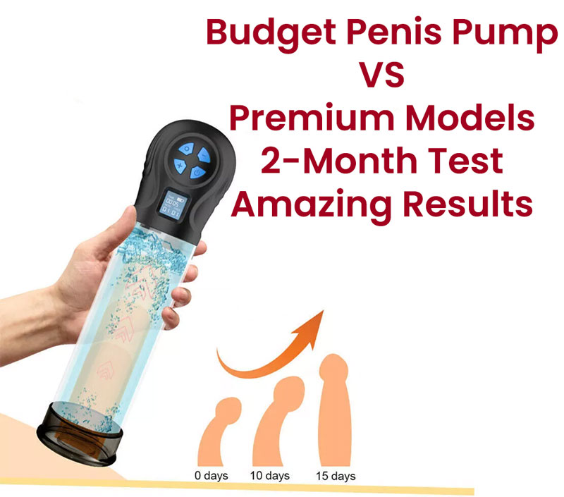 Image of a man holding a penis pump