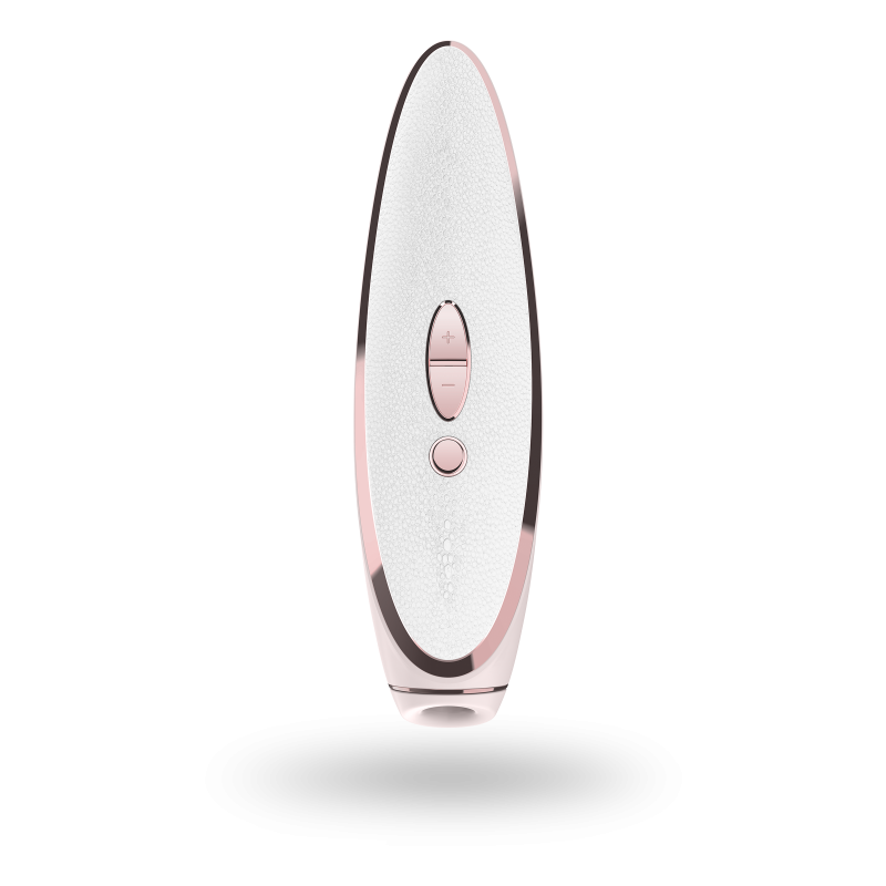 Satisfyer Luxury Pret-A-Porter 110-function  Clitoral Stimulator White Leather & Rose Gold