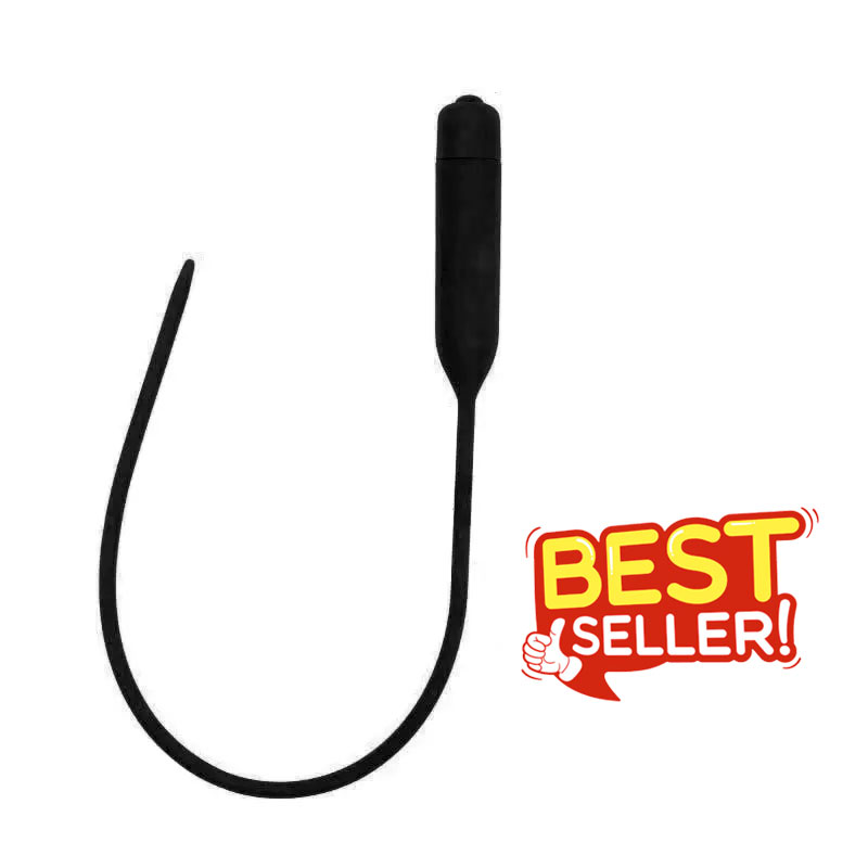 AK-01 Vibrating Urethral Sounder - 5mm x 350mm - Black