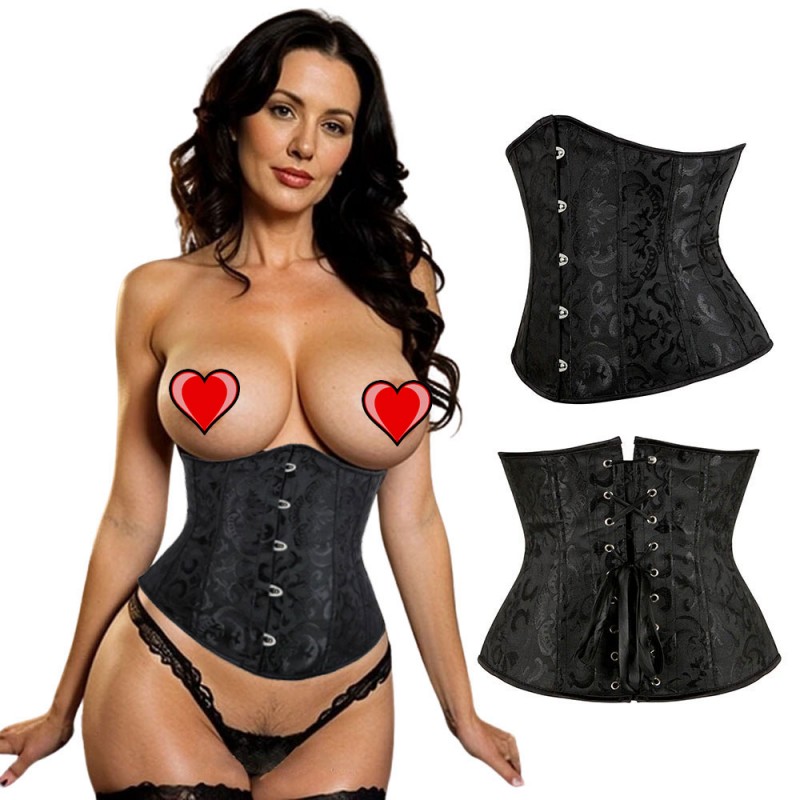 Adora Vega Underbust Corset - Black - 2XL