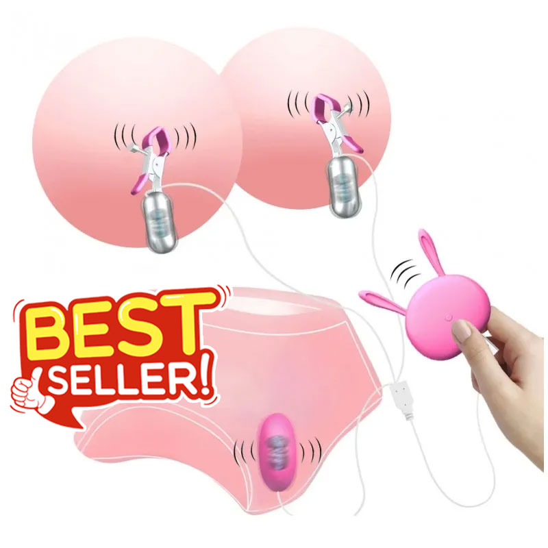 Calypso Vibrating Nipple Clamps & Egg Vibrator