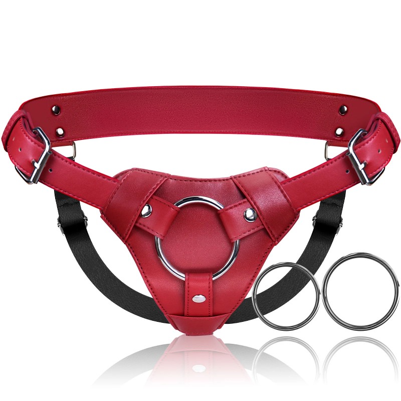 Athena Dominus Strap-On Harness - Red