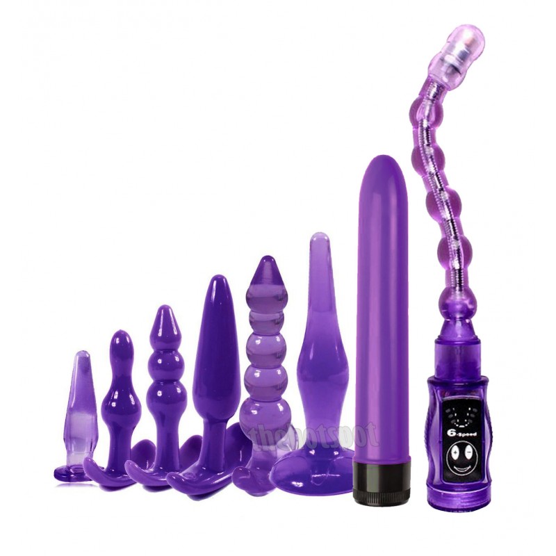 Adora 8 Piece Vibrating Anal Butt Plug Pack