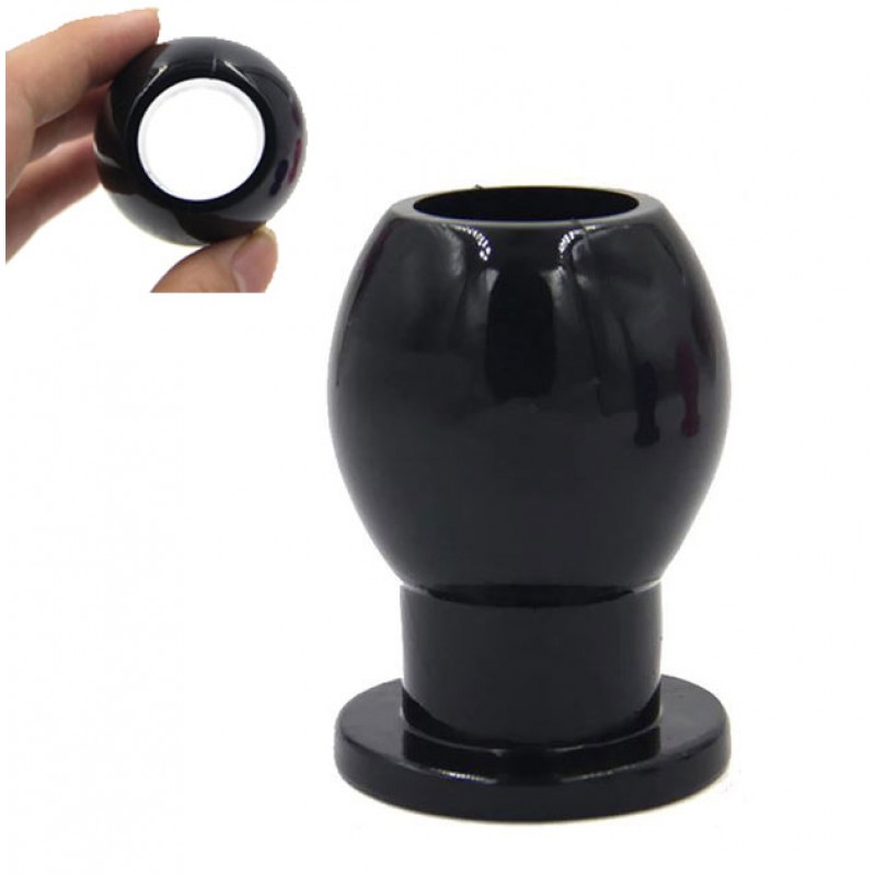 thumbnail image 2 of Clear Hollow Silicone Butt Plug – Comfort Deep Access Tunnel Spreader – Unisex 2 of 5