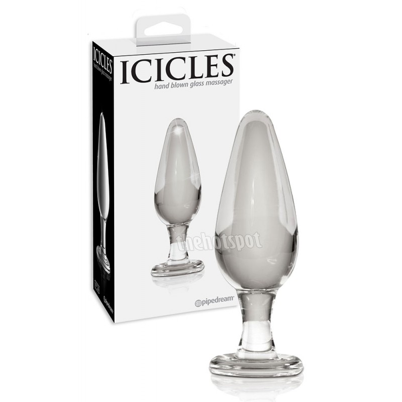 icicles no 79 luxury pink crystal glass butt plug for temperature play
