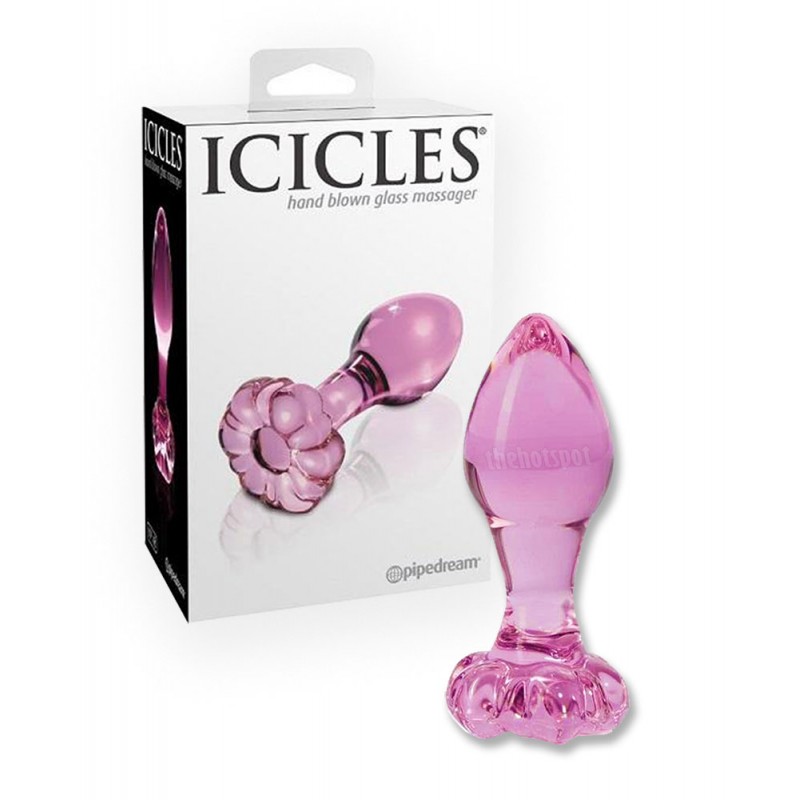Pipedream Icicles 48 Glass Daisy Flower Butt Plug