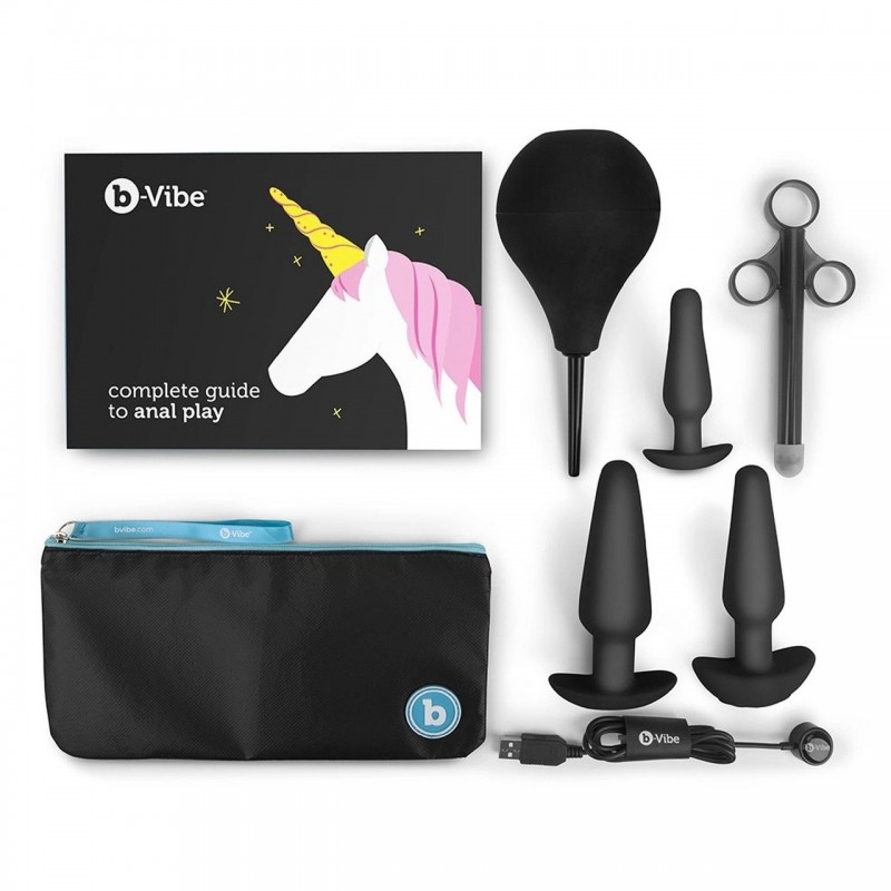 B-Vibe Anal Training and Education Set - Black
