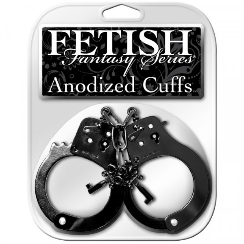 PipeDream Fetish Fantasy Anodized Hand Cuffs - Black