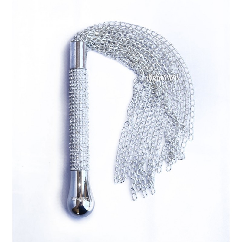 Diamond Studded Metal Chain Whip