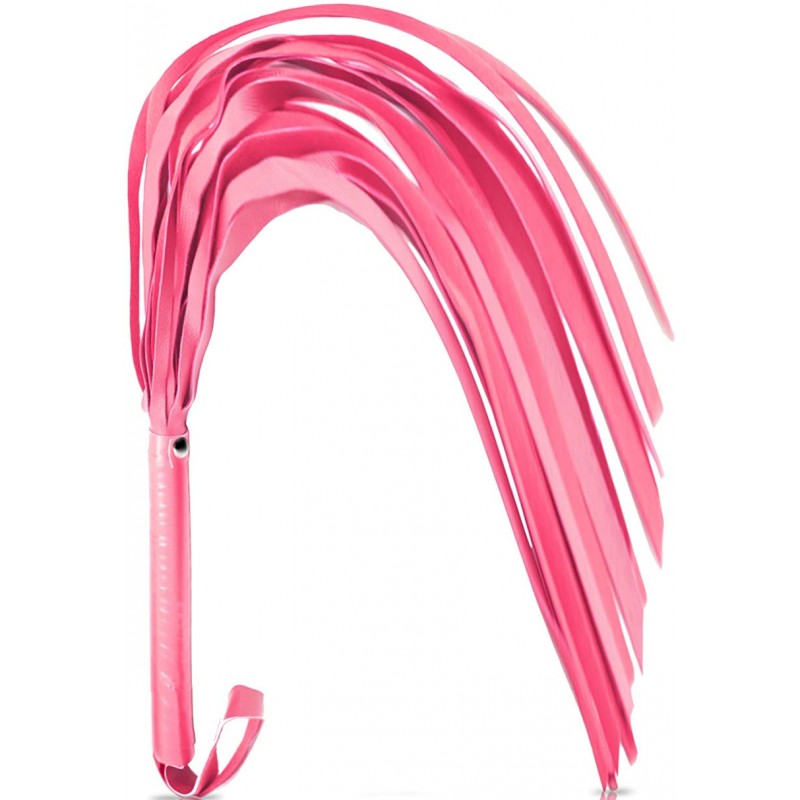 Adora 56cm Leather Bondage Whip - Pink