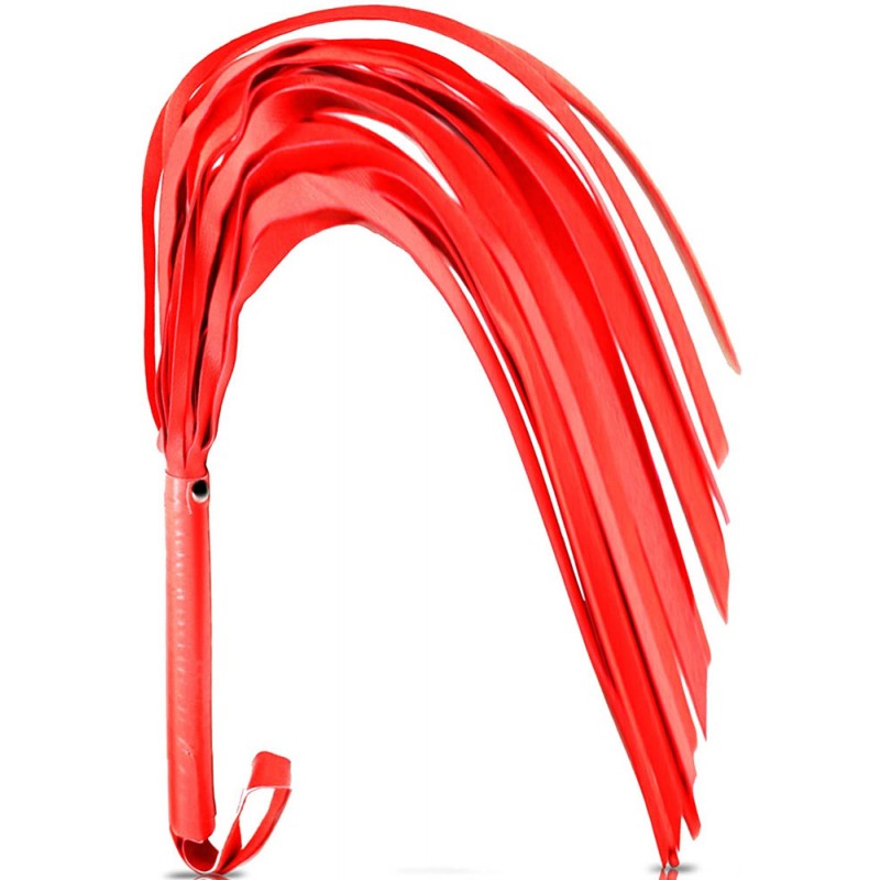 Adora 56cm Leather Bondage Whip - Red