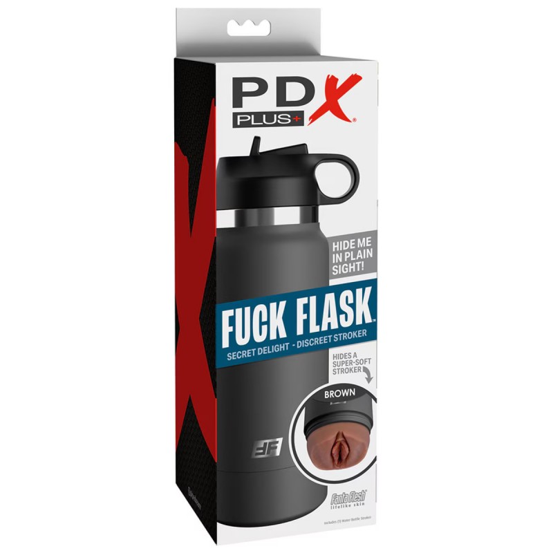 PDX Plus Fuck Flask Secret Delight - Brown