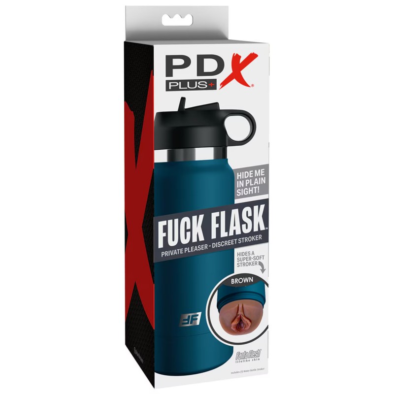 PDX Plus Fuck Flask Private Pleaser - Brown
