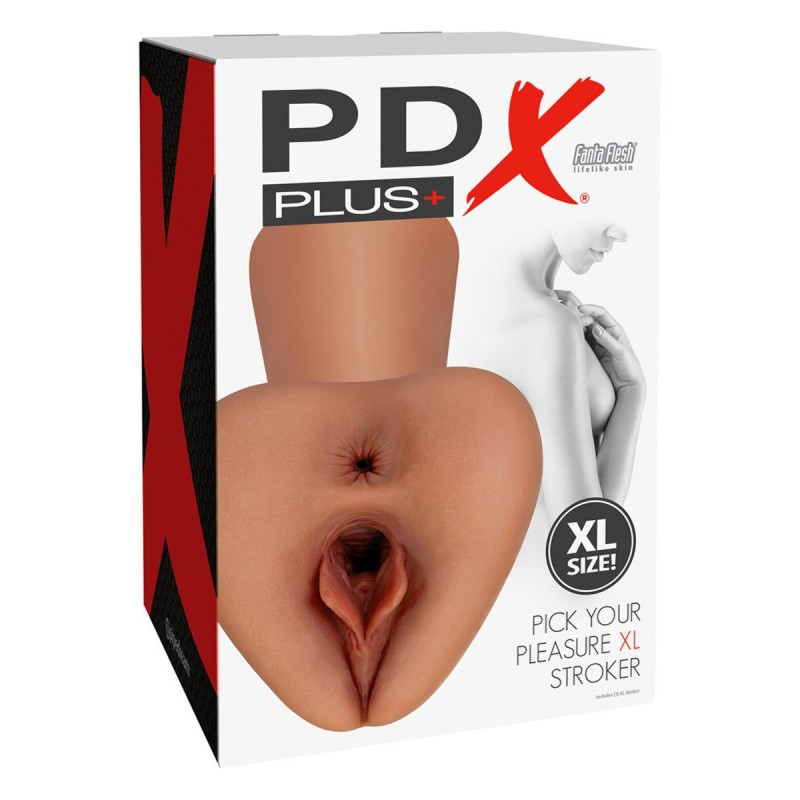 PDX Plus Pick Your Pleasure Stroker XL - Brown