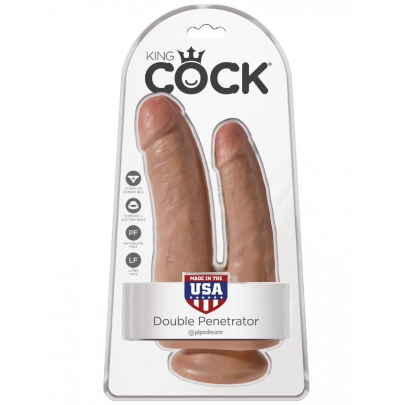 King Cock Double Penetrator - Tan