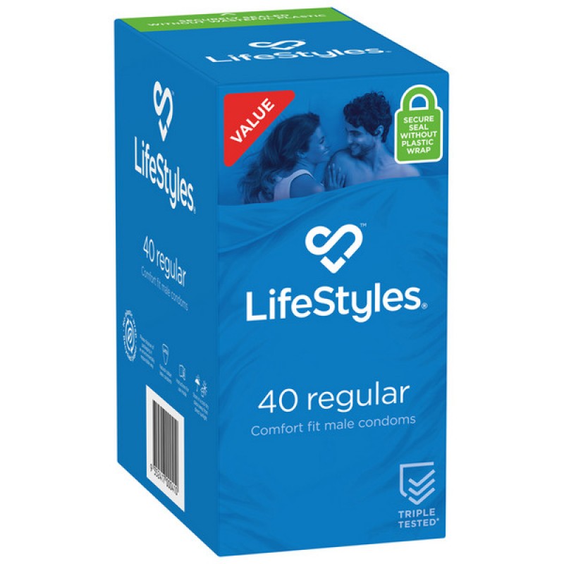 Ansell Lifestyles Regular Condoms 40 Pack