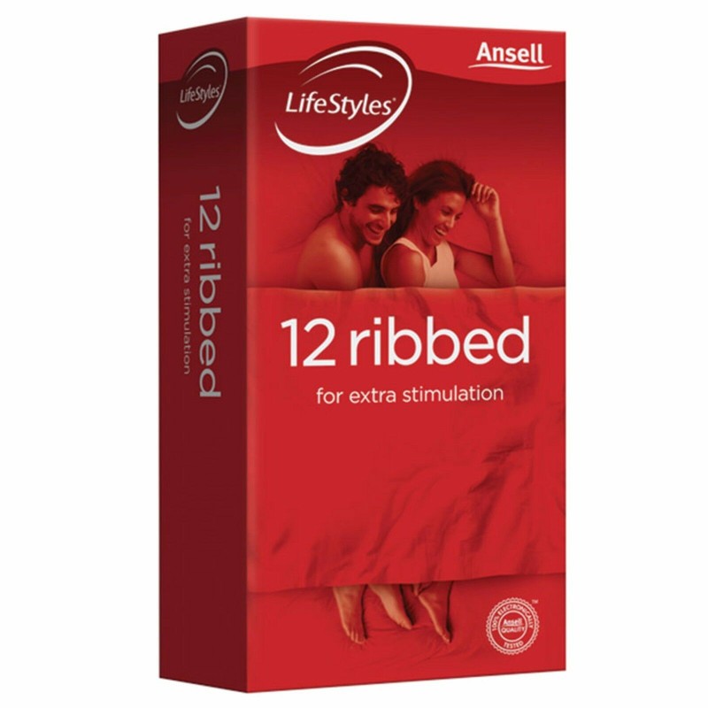 Ansell Lifestyles Ribbed Condoms 12 Pack