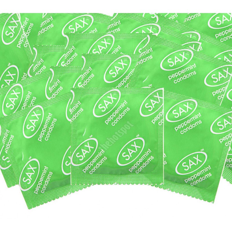 Sax Peppermint Condoms with Lubricant
