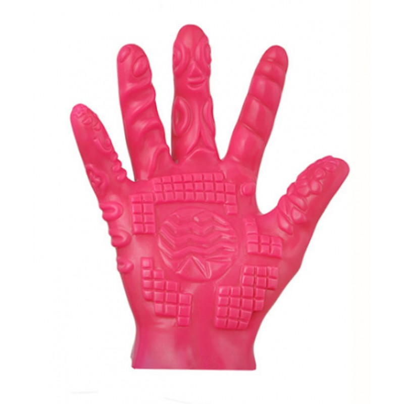Adora Textured Massage / Masturbation Glove - Pink