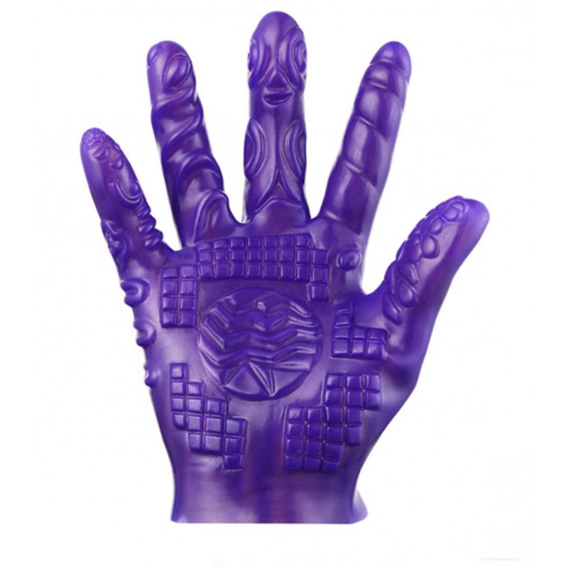 Adora Textured Massage / Masturbation Glove - Purple