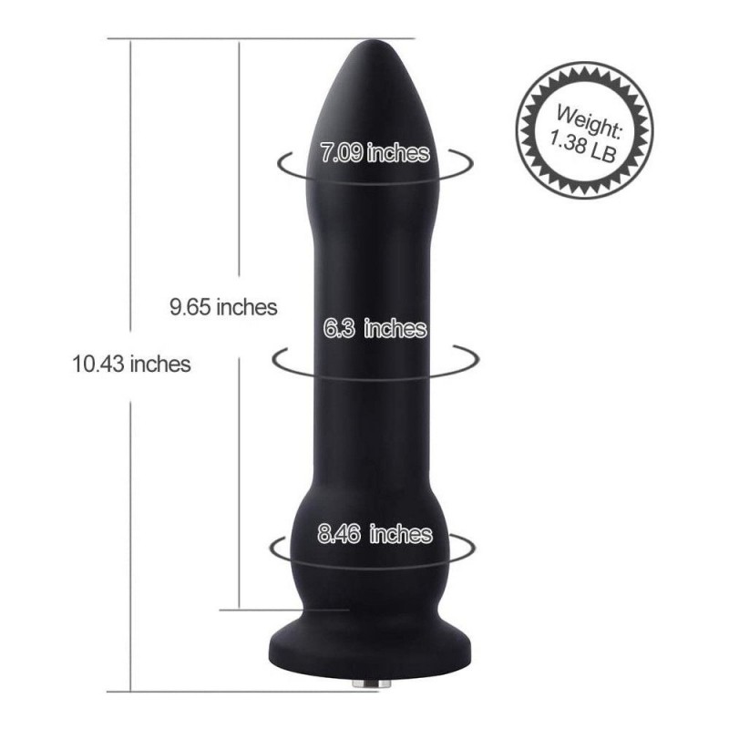 Hismith 10.43" Bullet Silicone Anal Plug with KlicLok System