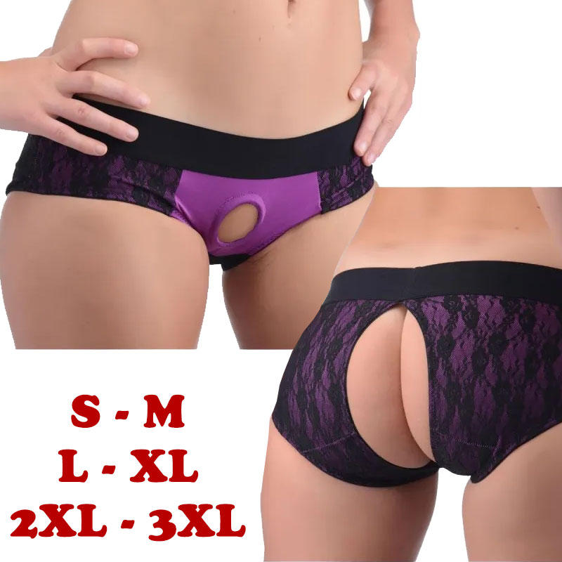 Ace Lace Envy Panty Harness - Purple