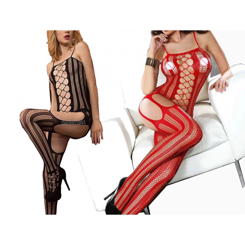 Sexy Super Stretchy Fishnet Lingerie Plus Size Mesh Erotic (XLIR-08)