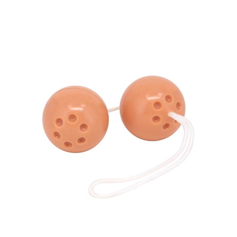 Duo Balls Kegel Exercisers Soft Plastic Box - Orange