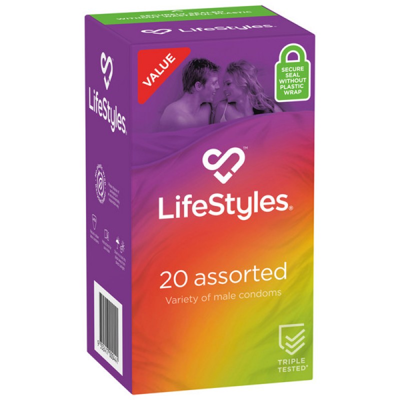 LifeStyles Assorted 20s Condoms - 20 Pack