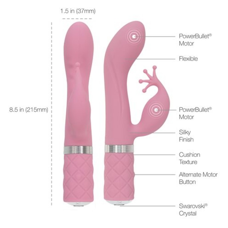 Pillow Talk Kinky Rabbit Vibrator - Pink