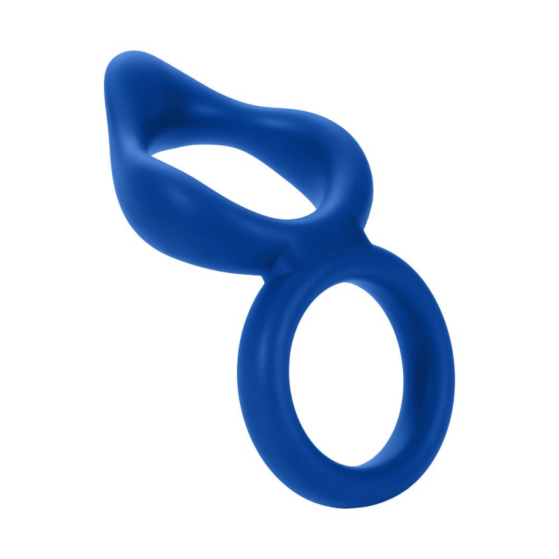 F-88: Double Ring 100% Liquid Silicone - Blue