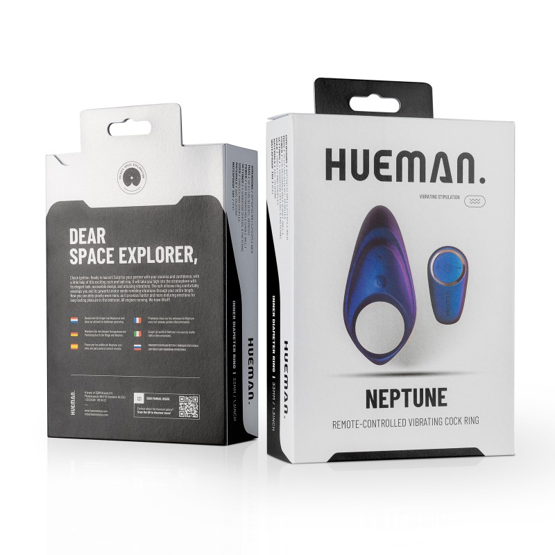 Hueman Neptune Vibrating Cock Ring with Remote Control