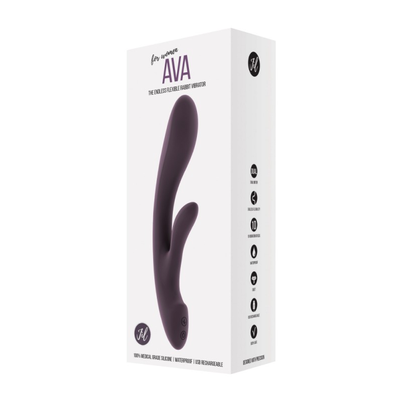 Jil Ava Flexible Dual Stimulation Vibrator Purple Jil Ava Flexible Dual Stimulation Vibrator Purple
