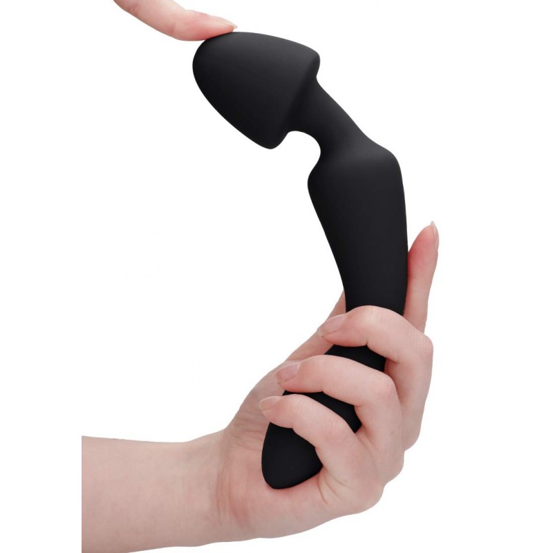 Jil Sasha Endless Flexible Double Motor Vibrating Wand - Black