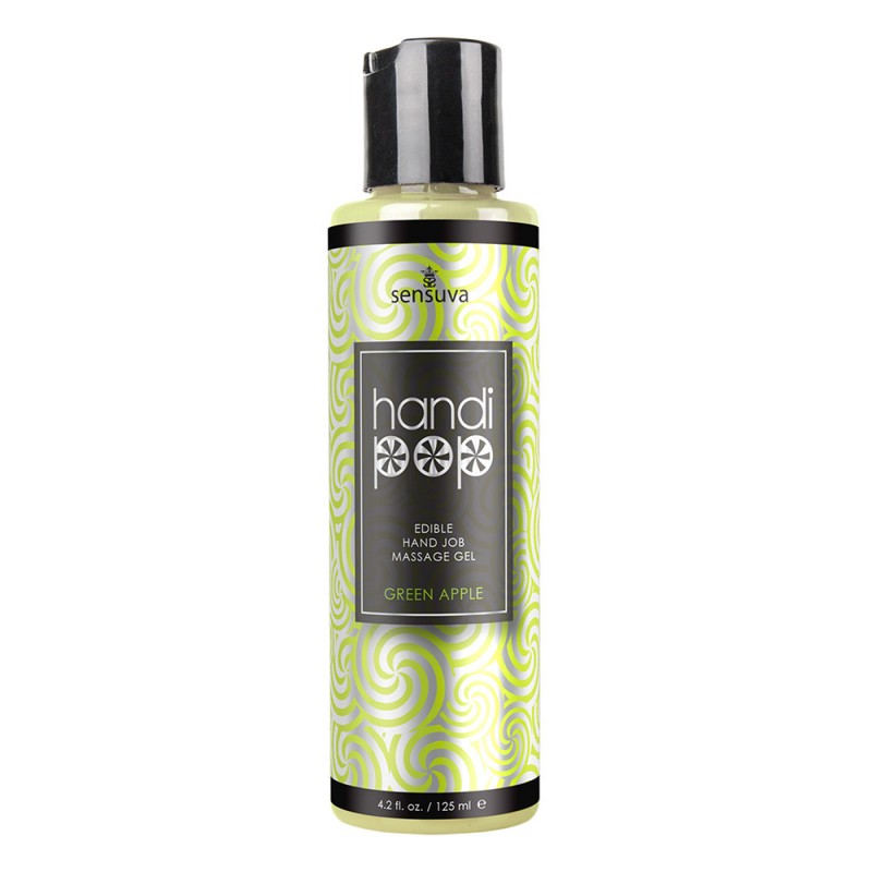 Sensuva HandiPop Handjob Massage Gel - Green Apple 125ml