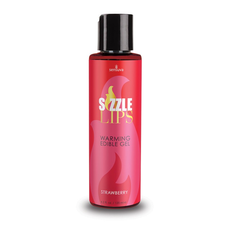 Sensuva - Sizzle Lips Warming Edible Gel Strawberry - 4.2 oz. (125 ml)