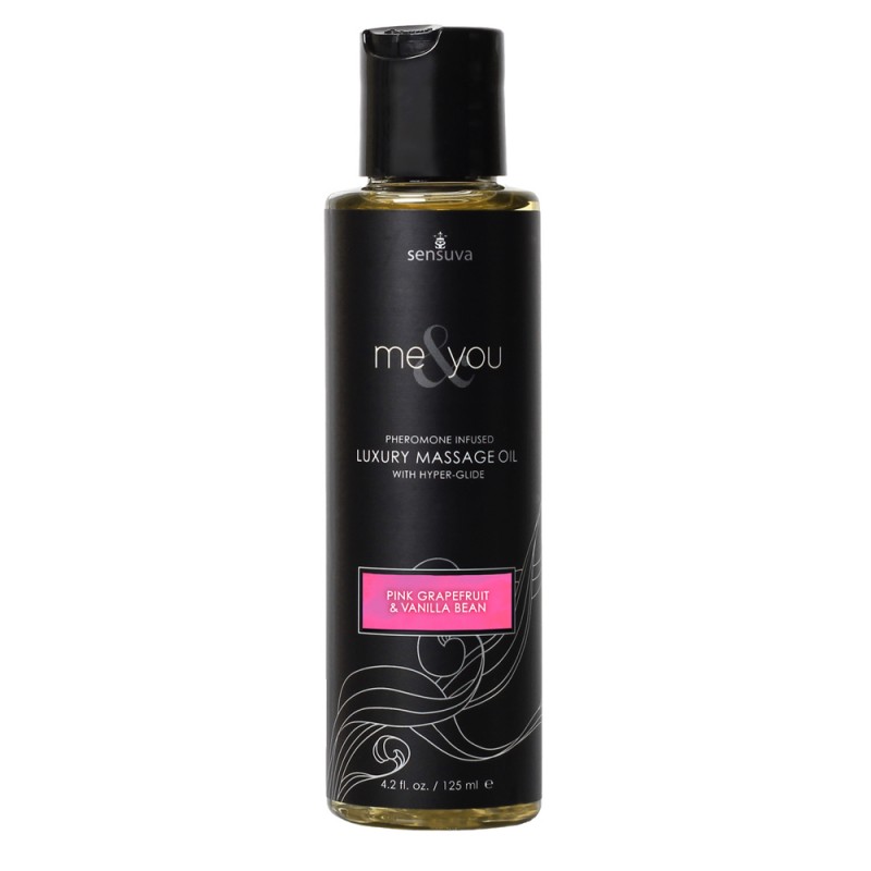 Sensuva Me & You Pheromone Infused Luxury Massage Oil 4.2 oz - Pink Grapefruit & Vanilla Bean
