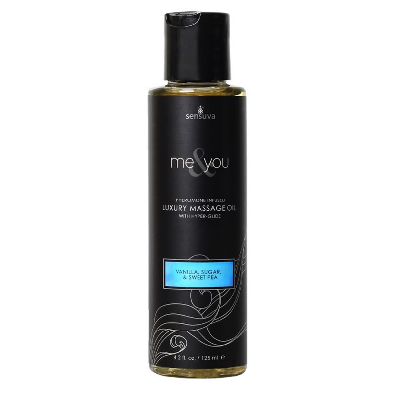 Sensuva Me & You Pheromone Infused Luxury Massage Oil 4.2 oz - Vanilla, Sugar & Sweet Pea