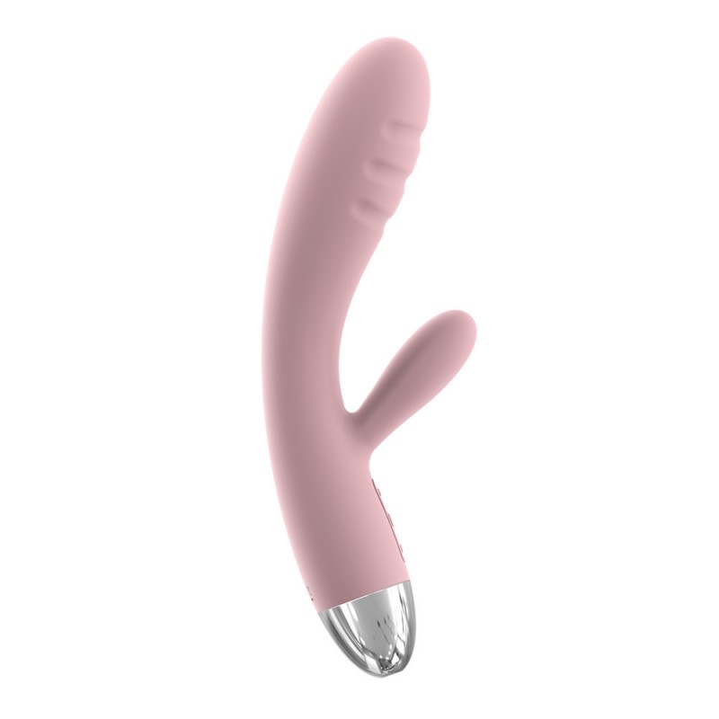 Svakom Barbara Ribbed Dual Stimulating Massager Pale Pink