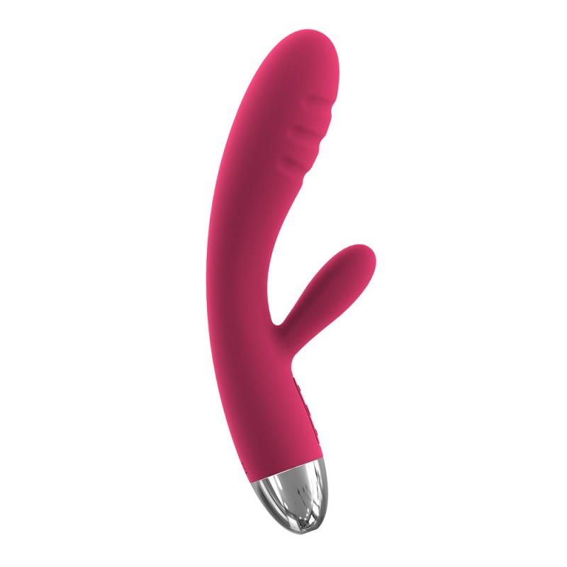 Svakom Barbara Ribbed Dual Stimulating Massager Plum Red