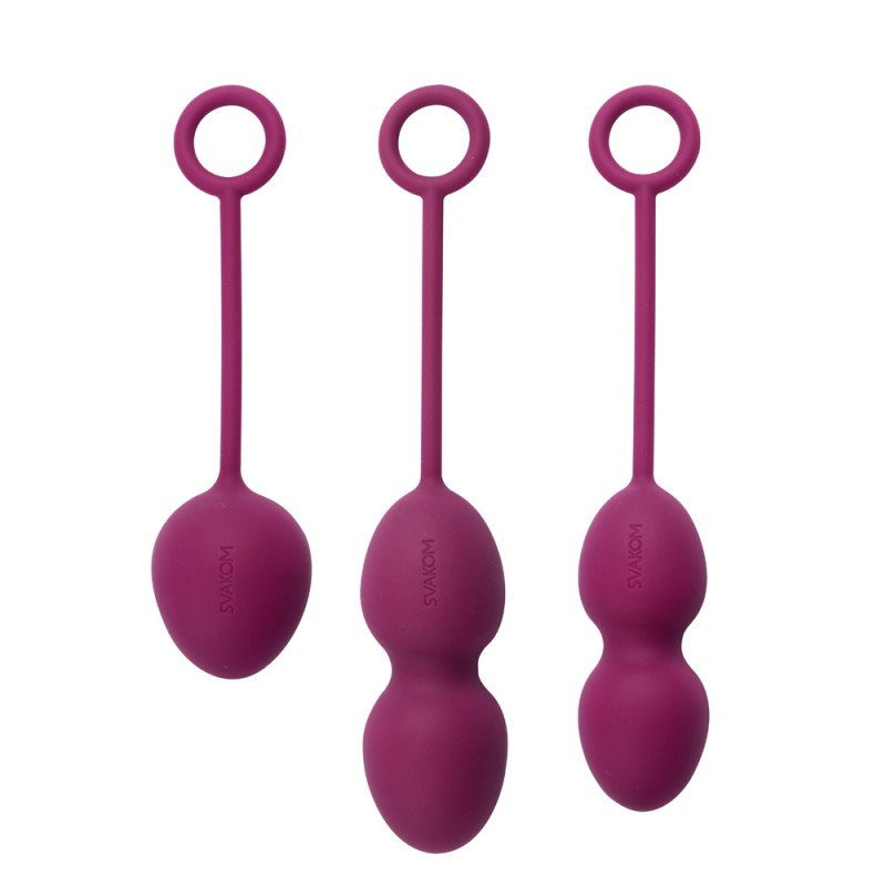 Svakom Nova Silicone Kegel Exercise Ben Wa Ball Set - Violet