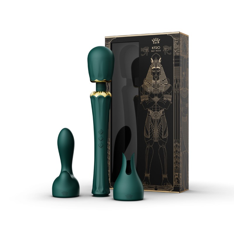 Kyro Wand Massager with Attachments Green