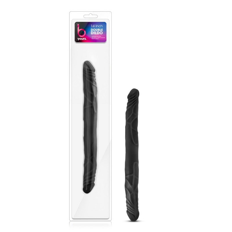 B Yours 14'' Double Dildo - Black