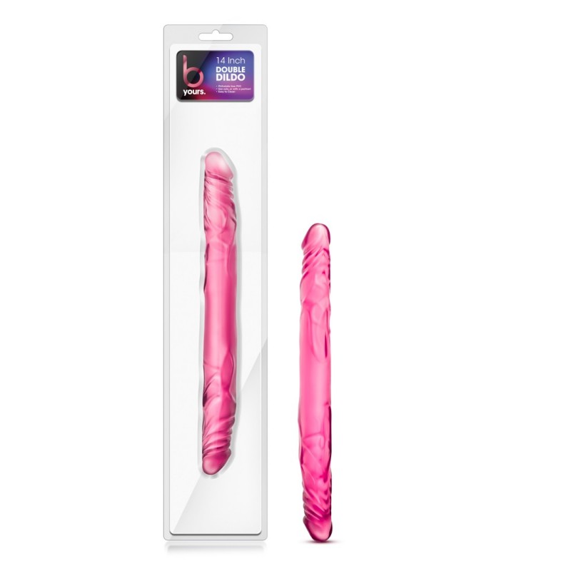B Yours 14'' Double Dildo - Pink