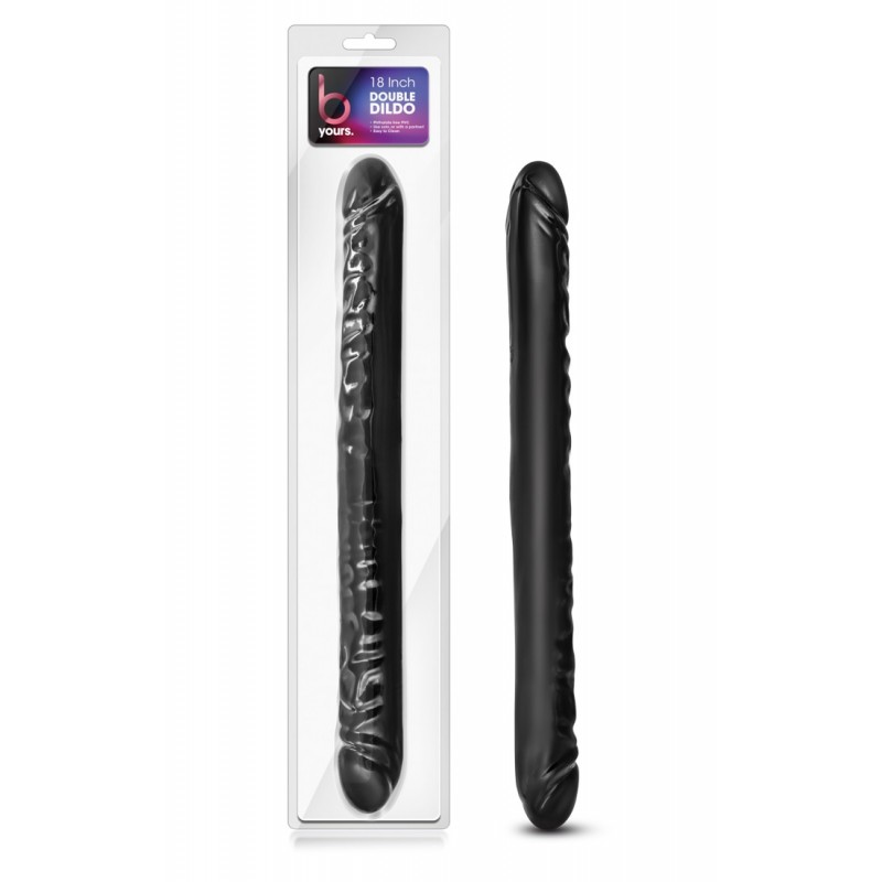 B Yours 18'' Double Dildo - Black