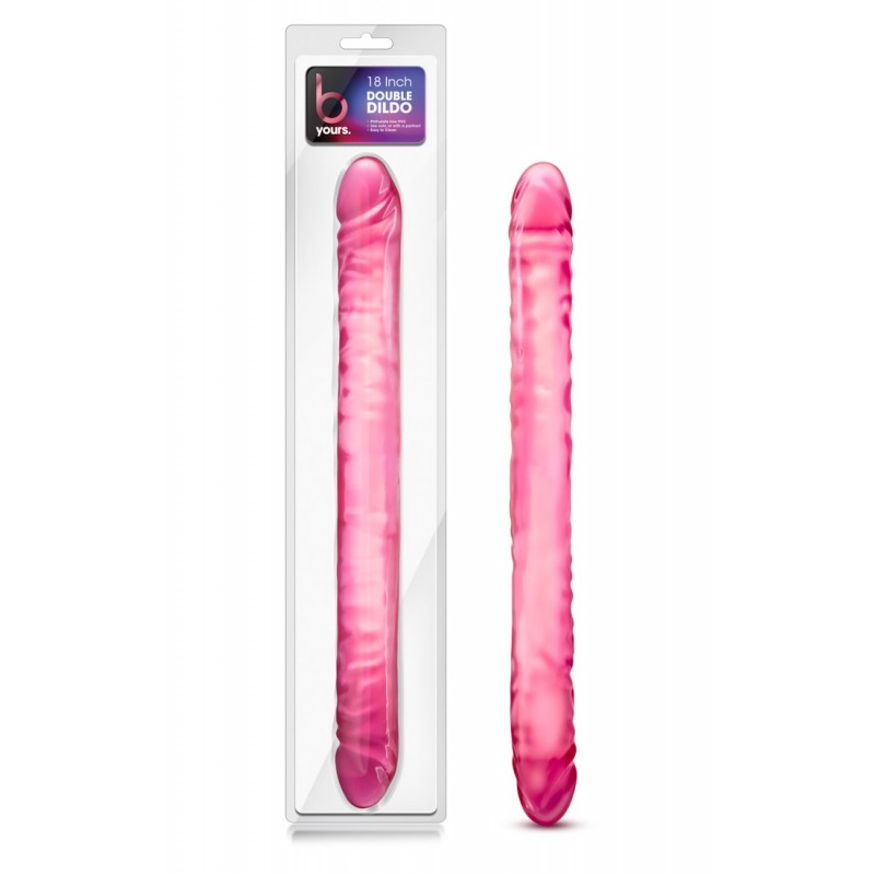 B Yours 18'' Double Dildo - Pink