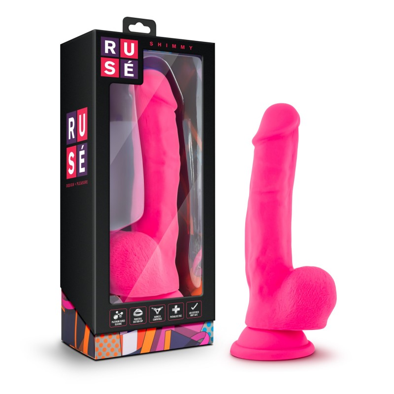 Ruse Shimmy 8.75’’ Dildo - Hot Pink