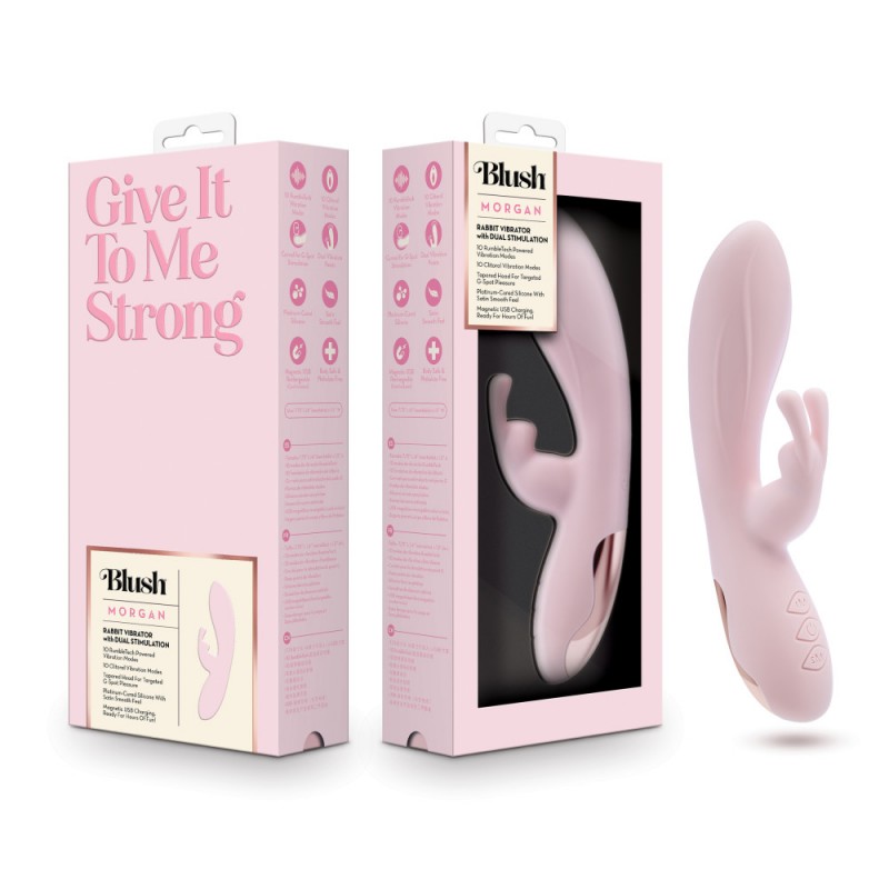 Blush Rechargeable Rabbit Vibrator - Morgan