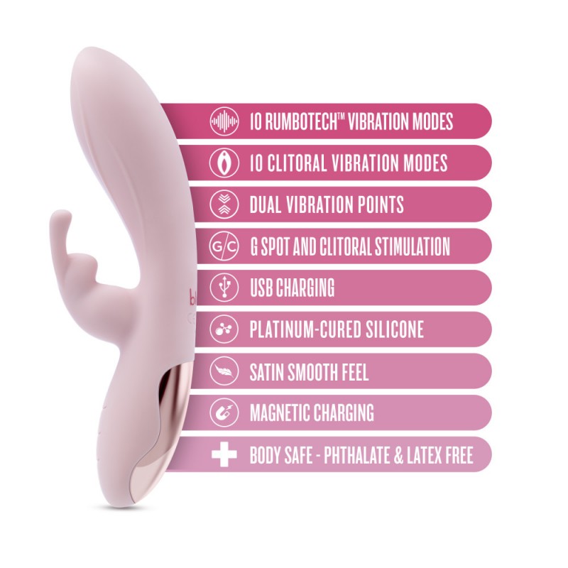 Blush Rechargeable Rabbit Vibrator - Morgan