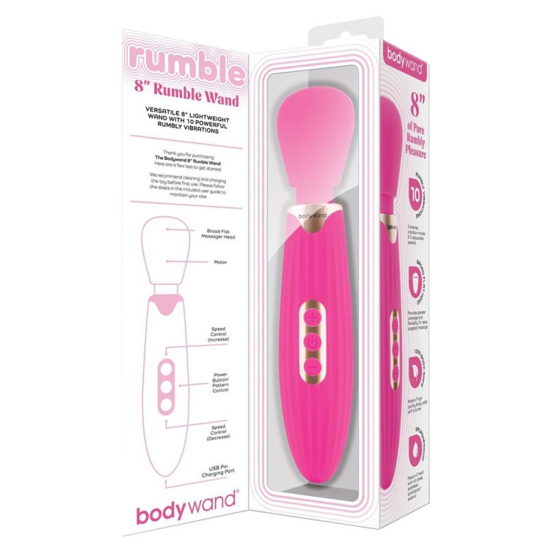 Bodywand Rumble Wand 8-inch - Hot Pink